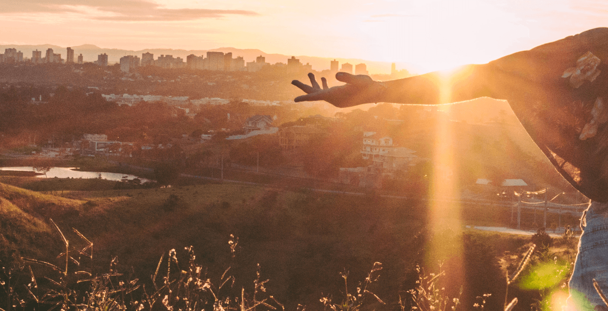 Bild mit Sonne und Freiheit